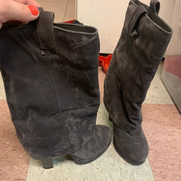 Suede High Heel Boots - Picture 4 of 4